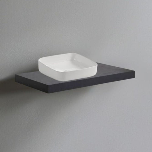 mensolone da bagno 80x48 con lavabo da appoggio colore antracite, mobile bagno moderno con lavabo integrato