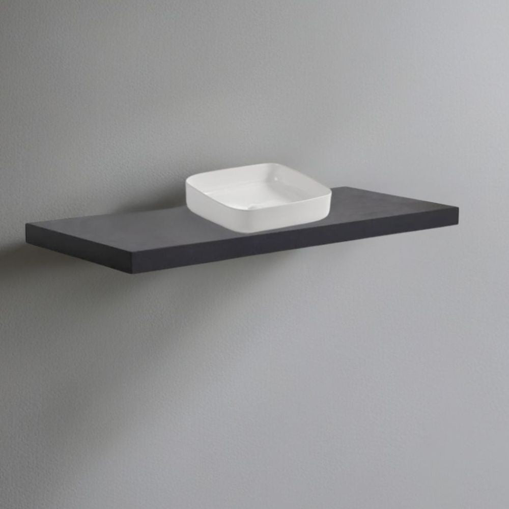 mensolone da bagno 120x47 con lavabo da appoggio colore antracite, mobile bagno moderno con lavabo integrato