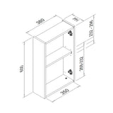 pensile bagno bianco solo2 con specchio anta reversibile, dettaglio delle ante e finiture resistenti all’umidità