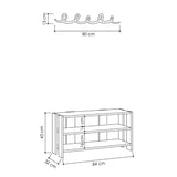 ingresso scarpiera tono bianco con appendiabiti nero, perfetto per accogliere con stile all’ingresso di casa