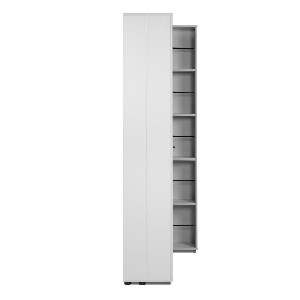 scarpiera lugo 02a con 2 ante e 5 scomparti colore bianco, mobile salvaspazio ideale per case moderne e organizzate