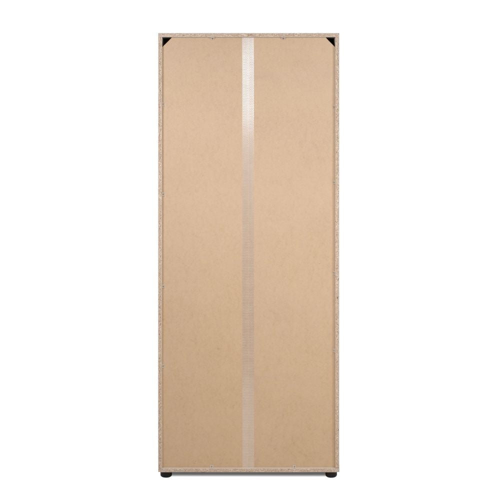 scarpiera lugo 02a con 2 ante e 5 scomparti colore bianco, ambientazione d’arredo con il prodotto protagonista