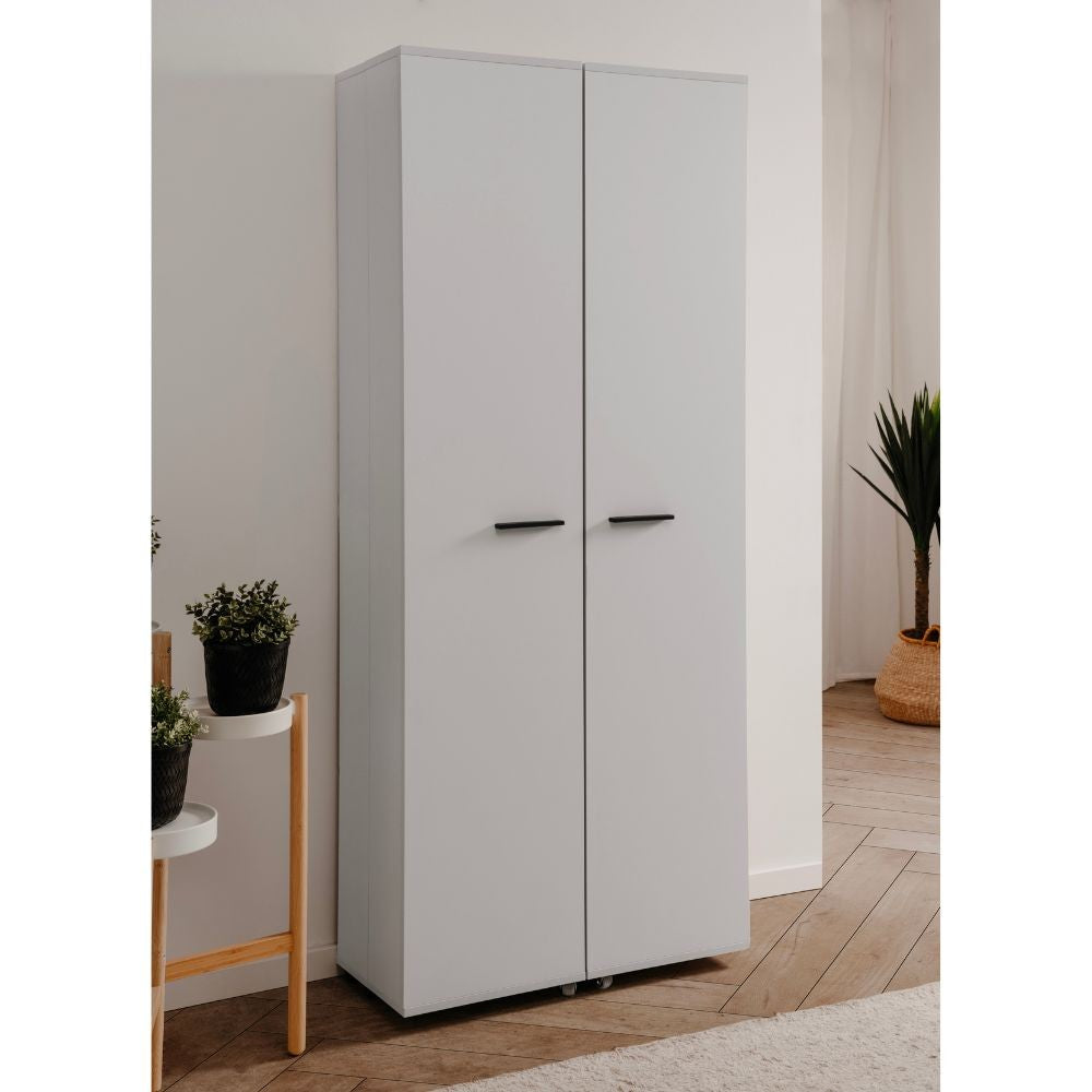 scarpiera lugo 02a con 2 ante e 5 scomparti colore bianco, ideale per tenere tutto in ordine anche negli spazi piccoli