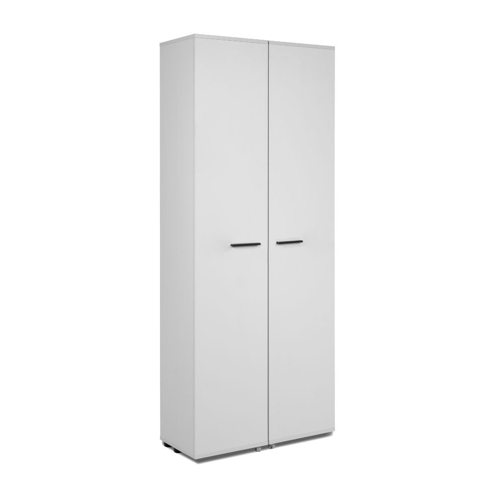 scarpiera lugo 02a con 2 ante e 5 scomparti colore bianco, design sottile per essere posizionato in nicchie o pareti strette