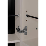 scarpiera lugo 02a con 2 ante e 5 scomparti colore cashmere, ambientazione d’arredo con il prodotto protagonista