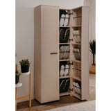 scarpiera lugo 02a con 2 ante e 5 scomparti colore cashmere, ideale per tenere tutto in ordine anche negli spazi piccoli