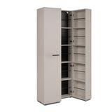 scarpiera lugo 02a con 2 ante e 5 scomparti colore cashmere, ripiani regolabili per adattarsi a ogni esigenza