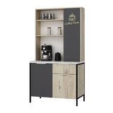 mobile multiuso andy 3 ante e 1 cassetto colore rovere chiaro e antracite, mobile versatile per riporre scarpe, accessori e oggetti vari