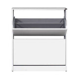 scarpiera shc520 a due ante a ribalta bianco, vista ambientata in corridoio o zona servizio