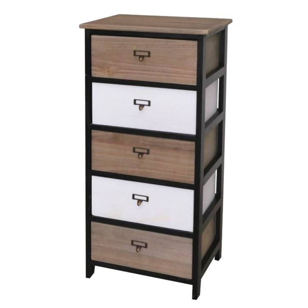 cassettiera industry 5 cassetti 40x29x90h cm b94945582, scarpiera salvaspazio con ante battenti o a ribalta