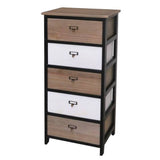 cassettiera industry 5 cassetti 40x29x90h cm b94945582, scarpiera salvaspazio con ante battenti o a ribalta