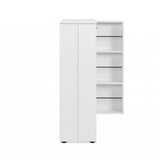 scarpiera satos02a bianca 2 ante e 8 ripiani, mobile salvaspazio ideale per case moderne e organizzate