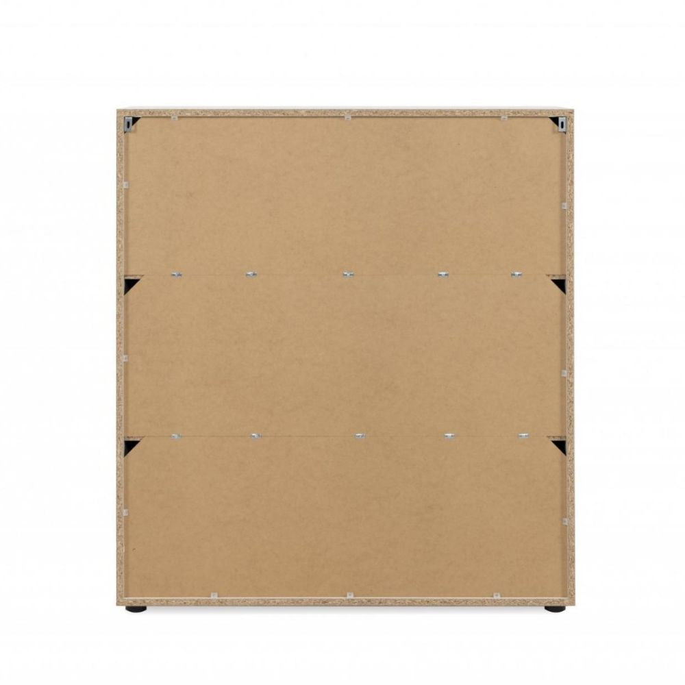 scarpiera satos02a bianca 2 ante e 8 ripiani, ambientazione d’arredo con il prodotto protagonista