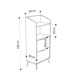 mobile multiuso gorki con cassetti bianco e ripiano retro grey, ideale per tenere tutto in ordine anche negli spazi piccoli