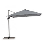 ombrellone a braccio ines con luci led in alluminio anodizzato e telo grigio scuro 3×3, design elegante e funzionale per...