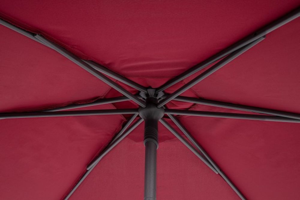 ombrellone da giardino samba con palo centrale in acciaio e telo rosso, design elegante e funzionale per spazi outdoor