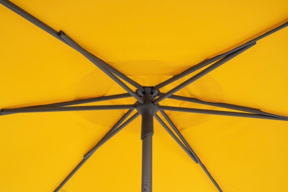 ombrellone da giardino samba con palo centrale in acciaio e telo giallo, design elegante e funzionale per spazi outdoor