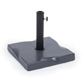 Base quadrata per ombrellone, in cemento e acciaio e plastica antracite