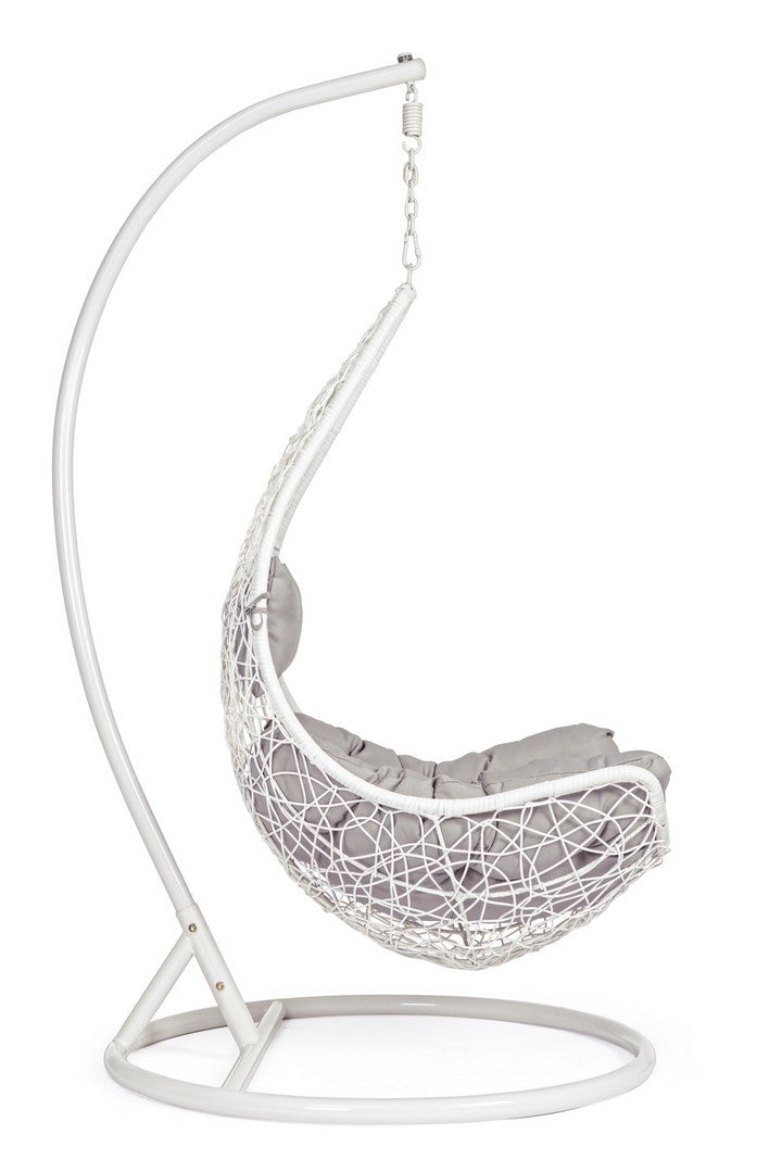 poltrona sospesa amirantes bianco, perfetta per rilassarsi all’aperto con stile e comfort