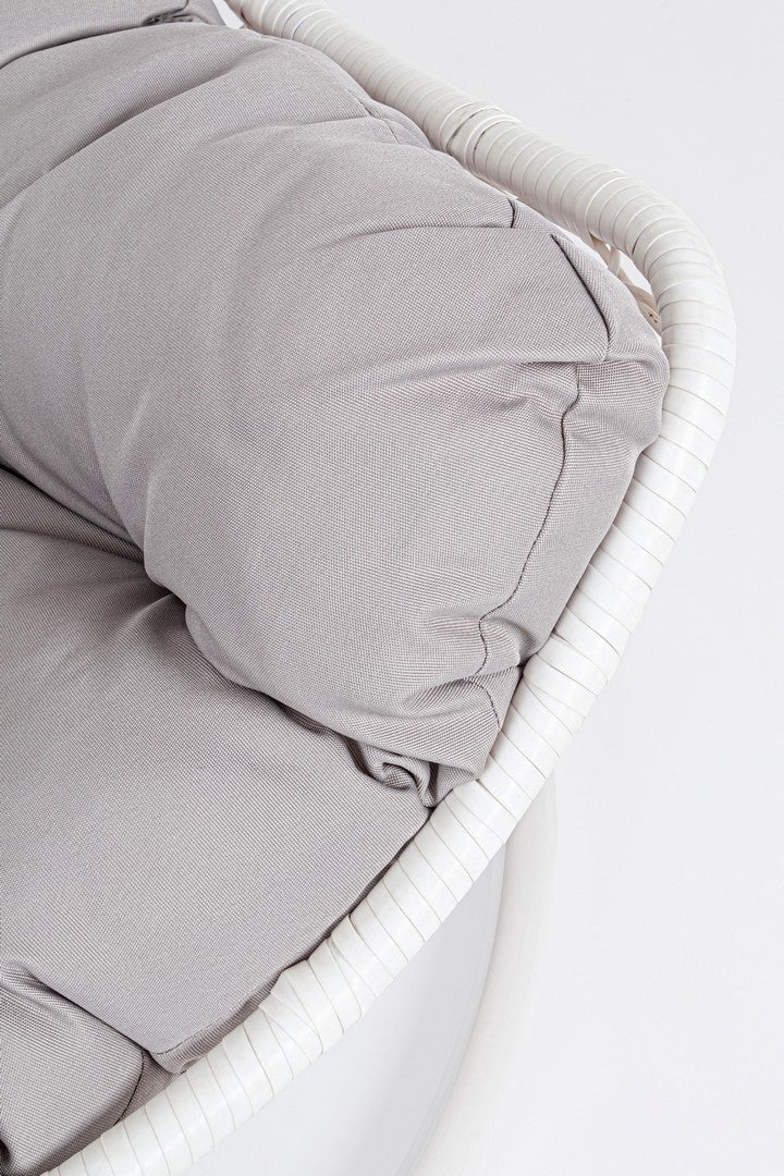 poltrona sospesa amirantes bianco, poltrona da giardino leggera e facile da spostare