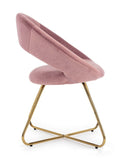 set di 2 poltroncine vanity oro velluto rosa, perfetta per aggiungere comfort ed eleganza all’arredamento