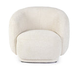 poltrona tecla in tessuto effetto bouclé naturale, particolare della finitura, tessuto o struttura