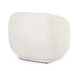 poltrona tecla in tessuto effetto bouclé naturale, perfetta per aggiungere comfort ed eleganza all’arredamento