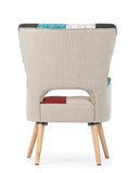 poltrona galatea queen patchwork, dettaglio del rivestimento in tessuto o velluto