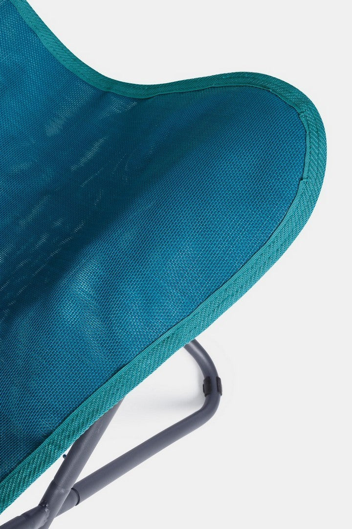 poltrona butterfly blu pavone, design ergonomico ideale per l’arredo esterno