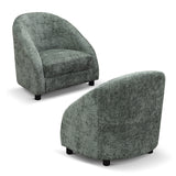 poltrona grenoble in tessuto verde, dettaglio del rivestimento in tessuto o velluto