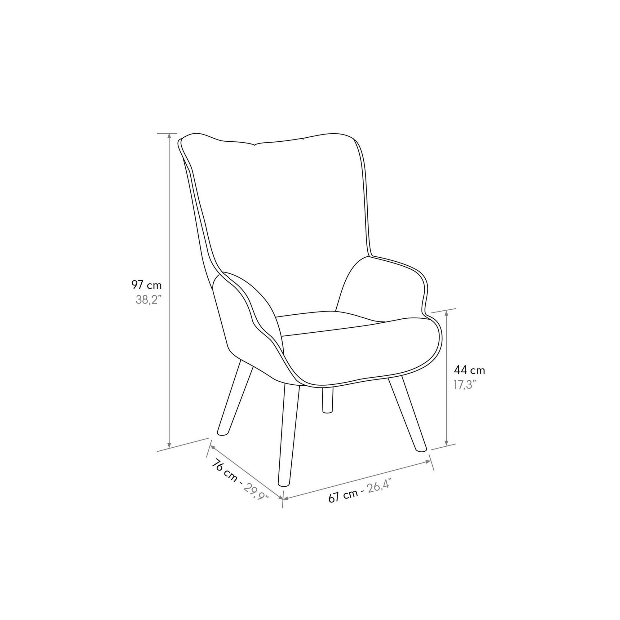 poltrona havana in tessuto a righe bianco e nero e gambe in legno, perfetta per aggiungere comfort ed eleganza...