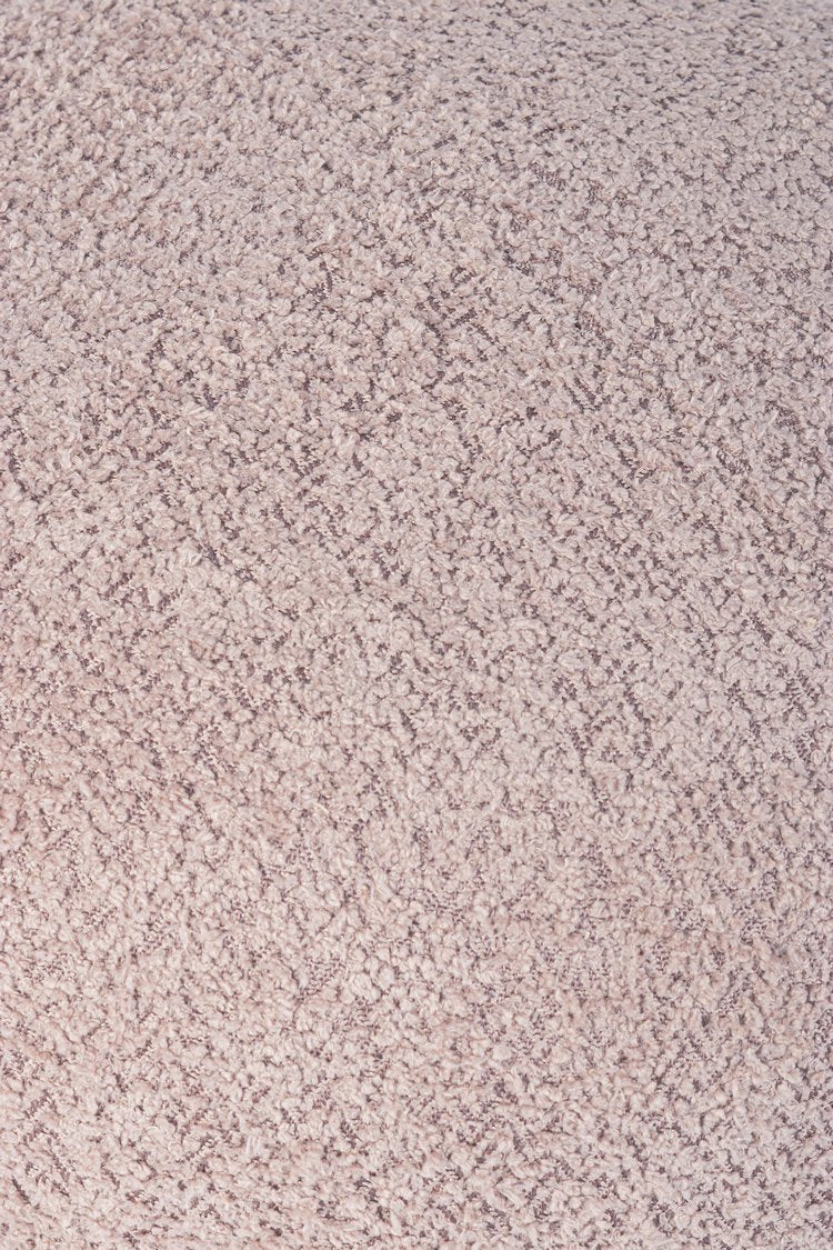 pouf dayla in tessuto rosa antico effetto bouclé e gambe in legno rubberwood, pouf contenitore pratico per riporre oggetti e...