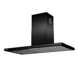 samet cappa da parete embla 90 colore nero, vista frontale di parete attrezzata semplice e moderna