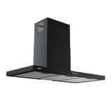 samet cappa da parete embla 90 colore nero, dettaglio dei materiali e delle finiture della parete