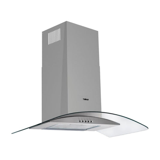 samet cappa weth 90 inox da parete 90 cm cupolino in vetro, vista frontale di parete attrezzata semplice e moderna