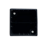 piede cubotto in plastica colore nero 5.3x5.3x8 h cm., set di piedi per arredamento moderno o classico