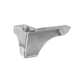 piede in plastica colore cromo 16.5x16.5x8h cm., piedi per mobili visti frontalmente