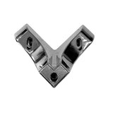 piede in plastica colore cromo 16.5x16.5x8h cm., soluzione per sostegno di mobili da cucina o soggiorno