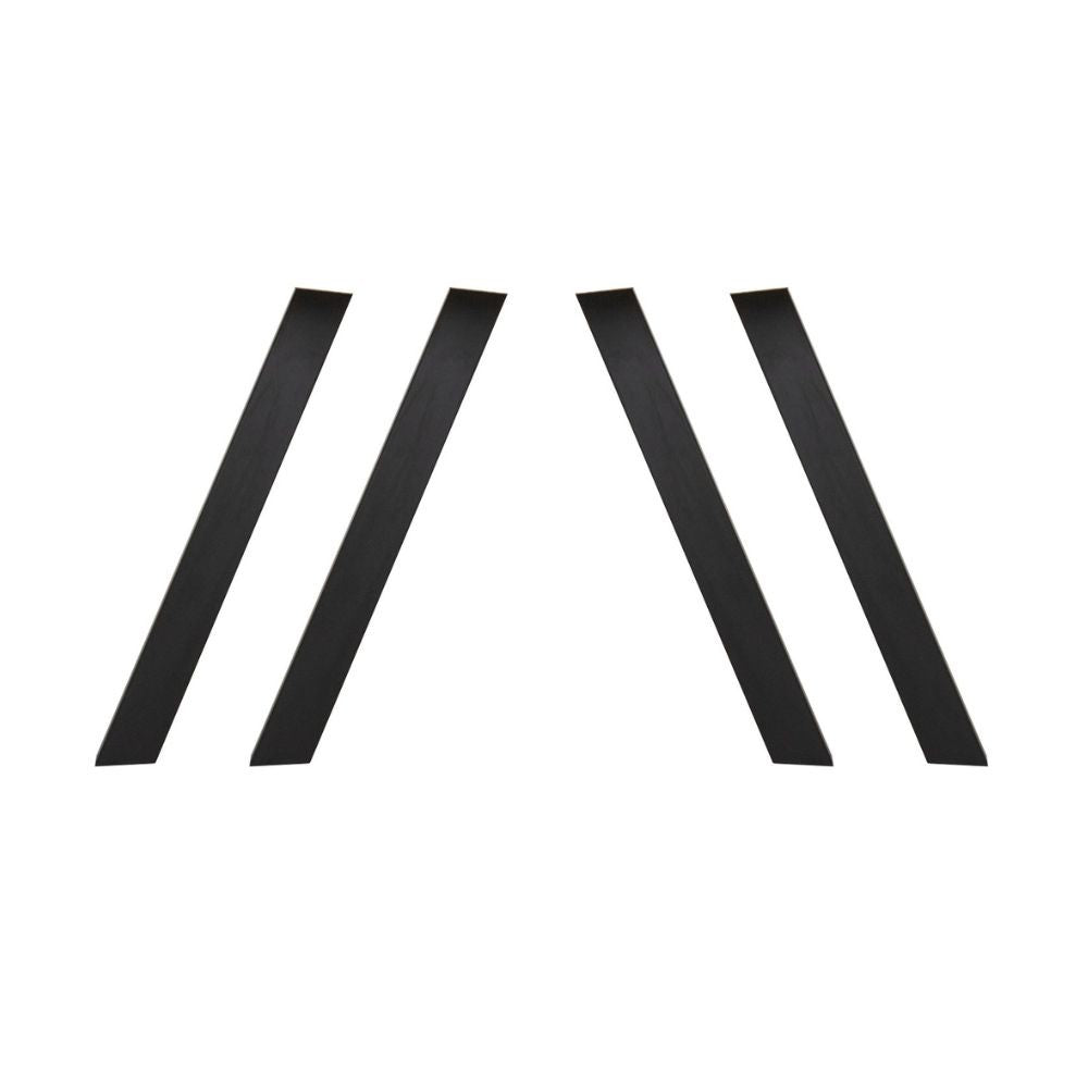 piede per tavolo in antracite h.72 cm., piedi per mobili visti frontalmente