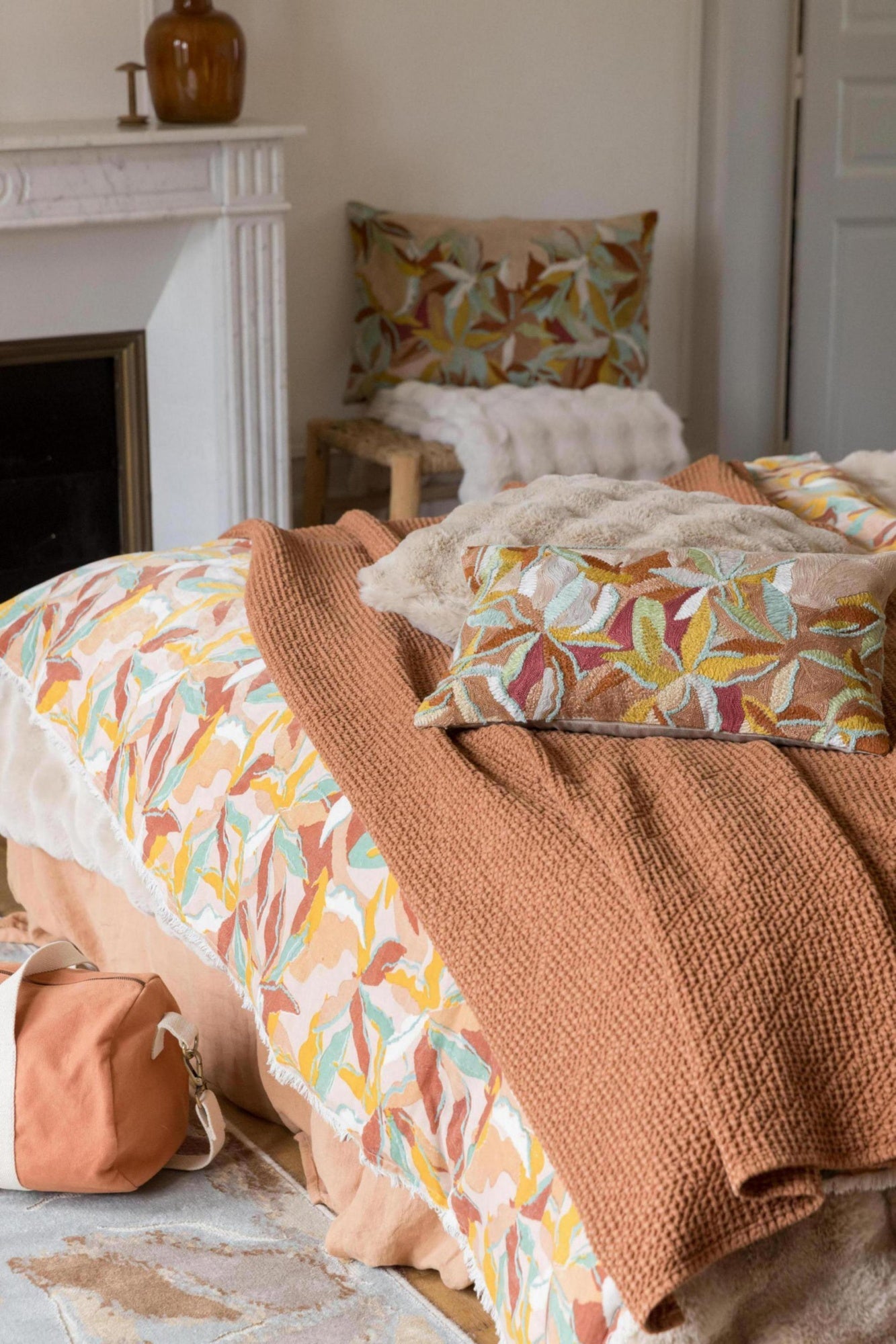 piumino stampato alina dragée, colore dragée, taglia 85 x 200. copertura da letto ideale per l’inverno, unisce comfort e...