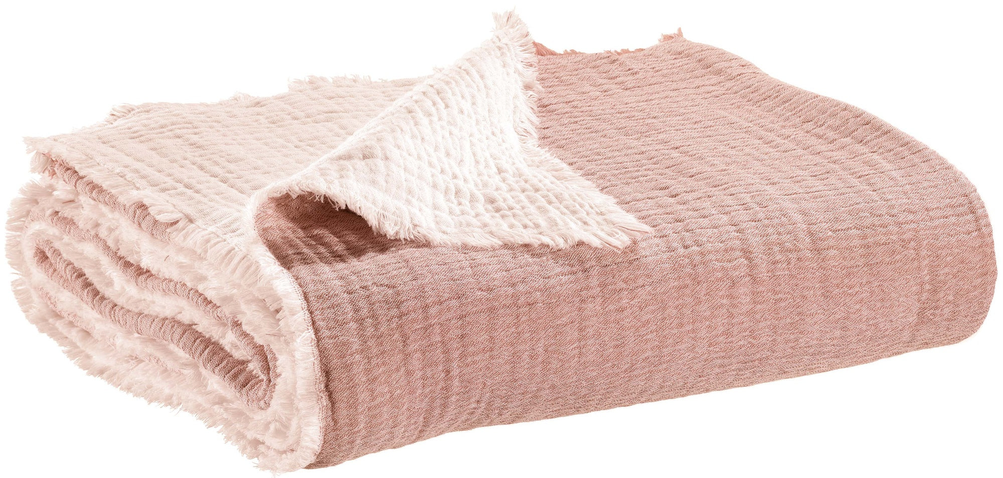 plaid emilio terracotta, colore terracotta, taglia 180 x 260. plaid piegato in vista frontale su fondo bianco, perfetto per...