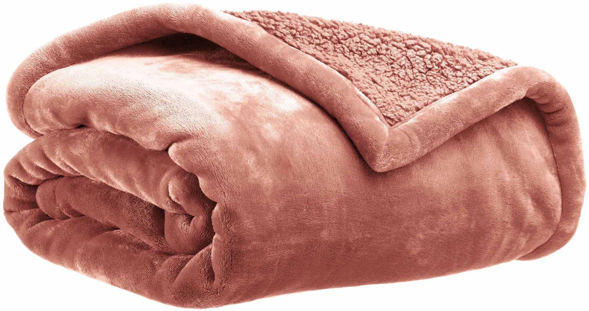 plaid michka terracotta, colore terracotta, taglia 240 x 220. plaid piegato in vista frontale su fondo bianco, perfetto per...