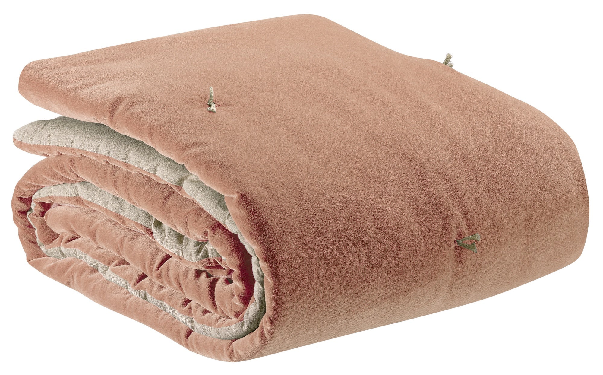 plaid con punti annodati elise spezie, colore spezie, taglia 140 x 200. plaid piegato in vista frontale su fondo bianco,...