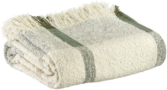 plaid jacquard jane multico, colore multico, taglia 130 x 160. plaid piegato in vista frontale su fondo bianco, perfetto per...