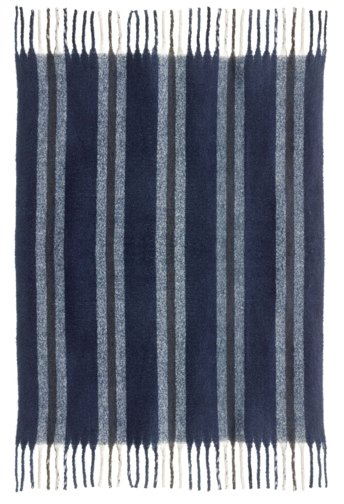 plaid riciclato a righe isabel marina militare, colore marina militare, taglia 130 x 160. coperta plaid soffice e calda,...