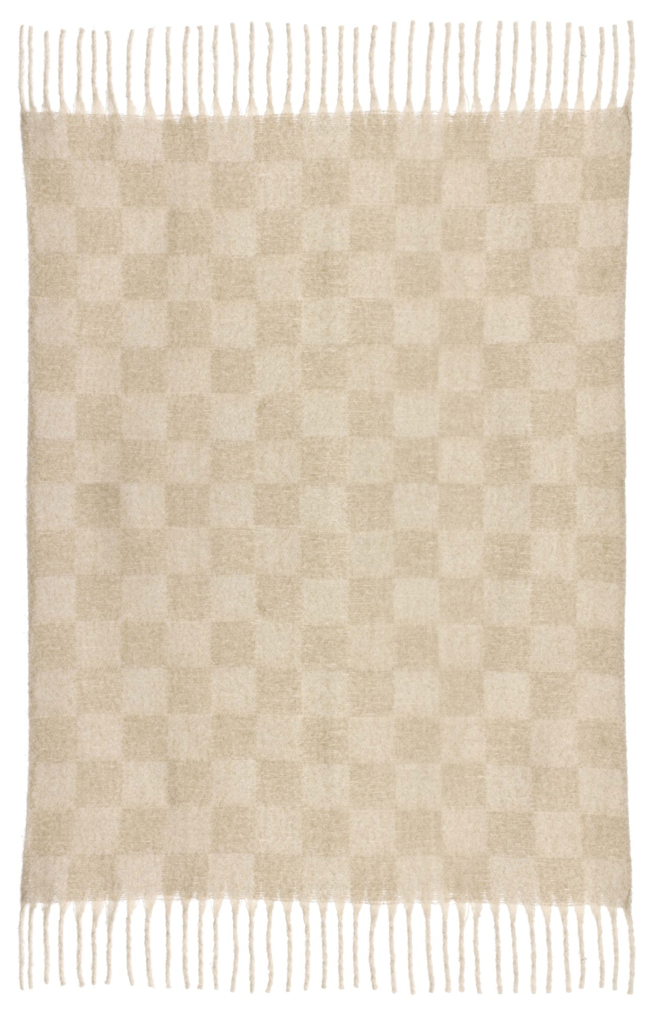 plaid riciclato a scacchi isabel nuvola, colore nuvola, taglia 130 x 160. coperta plaid soffice e calda, ideale per...