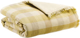 cuscino jacquard jane bronzo, colore bronzo, taglia 135 x 200. plaid piegato in vista frontale su fondo bianco, perfetto...