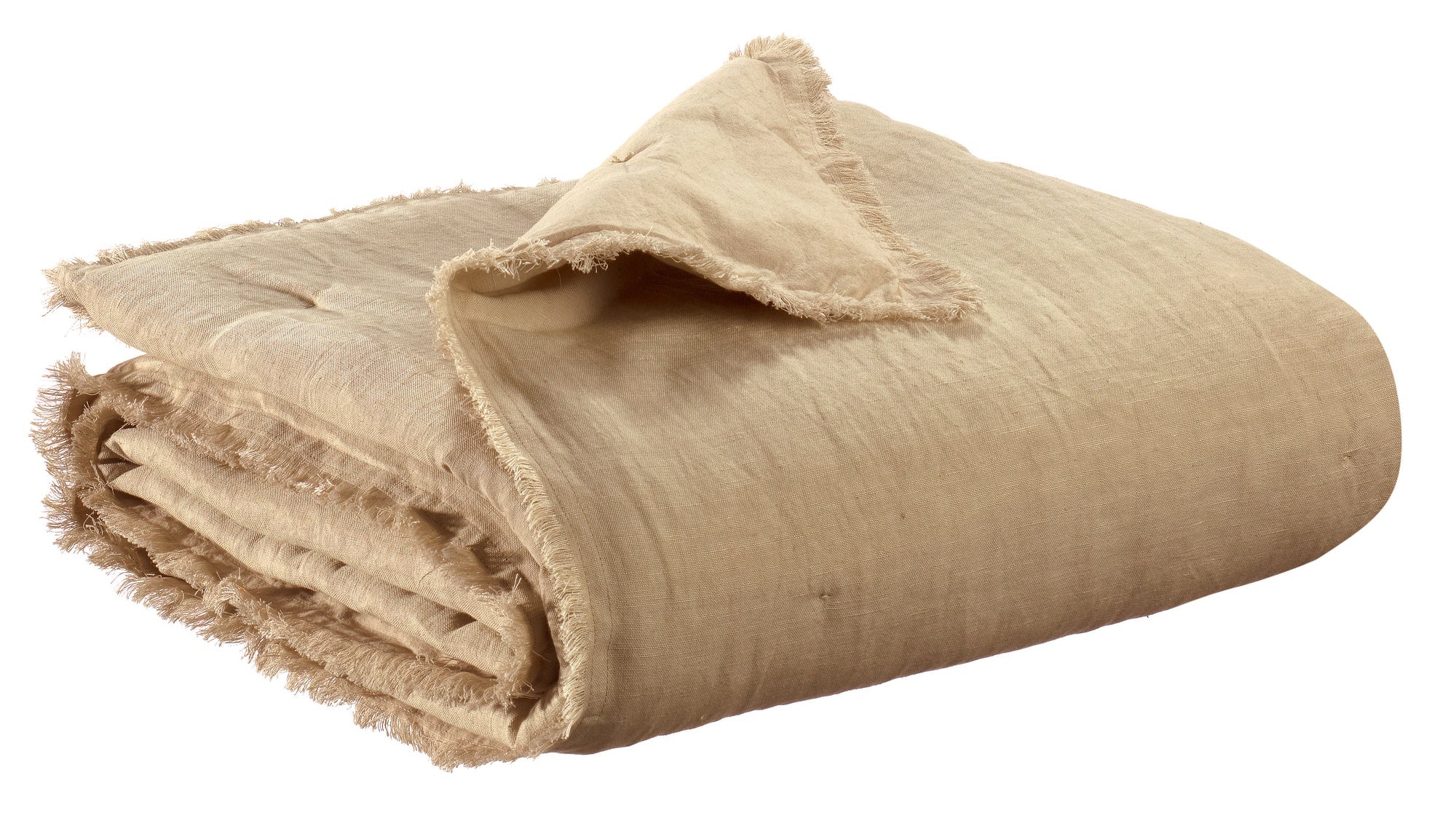 plaid tinta unita laly ciottolo, colore ciottolo, taglia 135 x 200. plaid piegato in vista frontale su fondo bianco,...