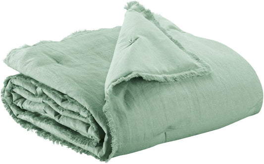 plaid tinta unita laly opalino, colore opalino, taglia 135 x 200. plaid piegato in vista frontale su fondo bianco, perfetto...