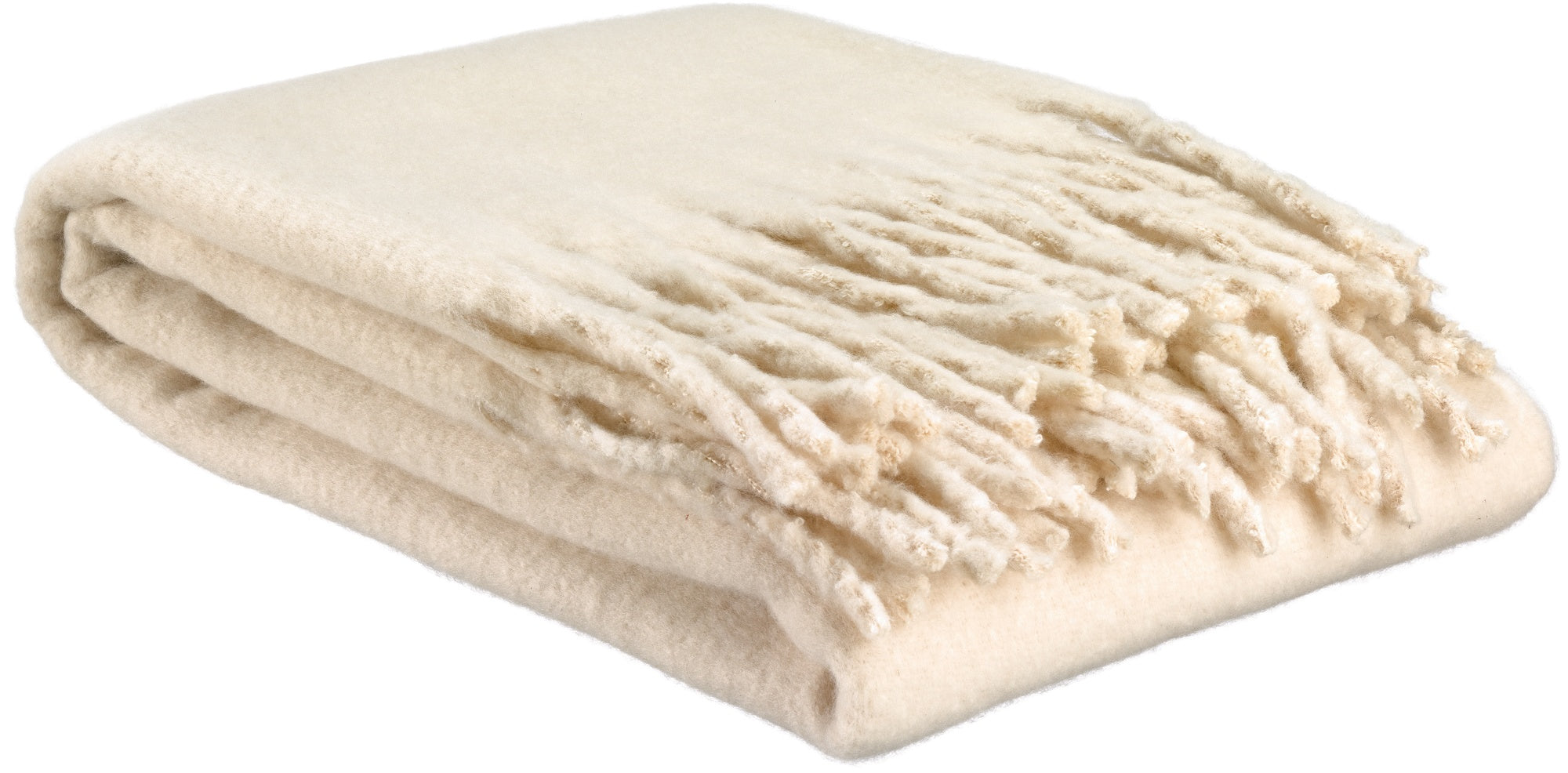 plaid tinta unita riciclato isabel neve, colore neve, taglia 130 x 160. plaid piegato in vista frontale su fondo bianco,...